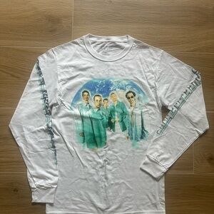 Backstreet Boys Hot Topic White Long Sleeve Graphic Tee